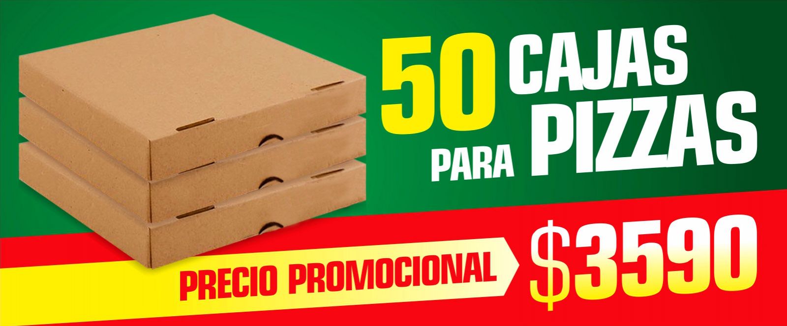 PROMO CAJAS PARA PIZZAS